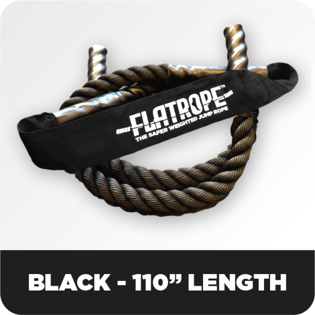 FLATROPE- BLACK- 110" (Single)