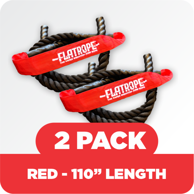 FLATROPE- RED- 110" (2 PACK)