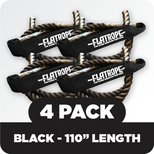 FLATROPE- BLACK- 110" (4 PACK)