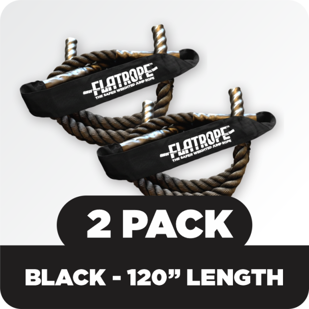 FLATROPE- BLACK- 120" (2 PACK)