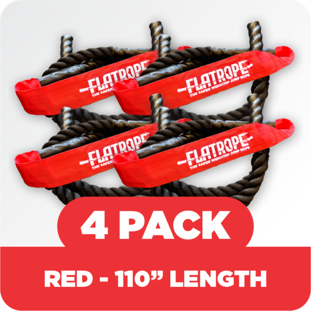 FLATROPE- RED- 110" (4 PACK)